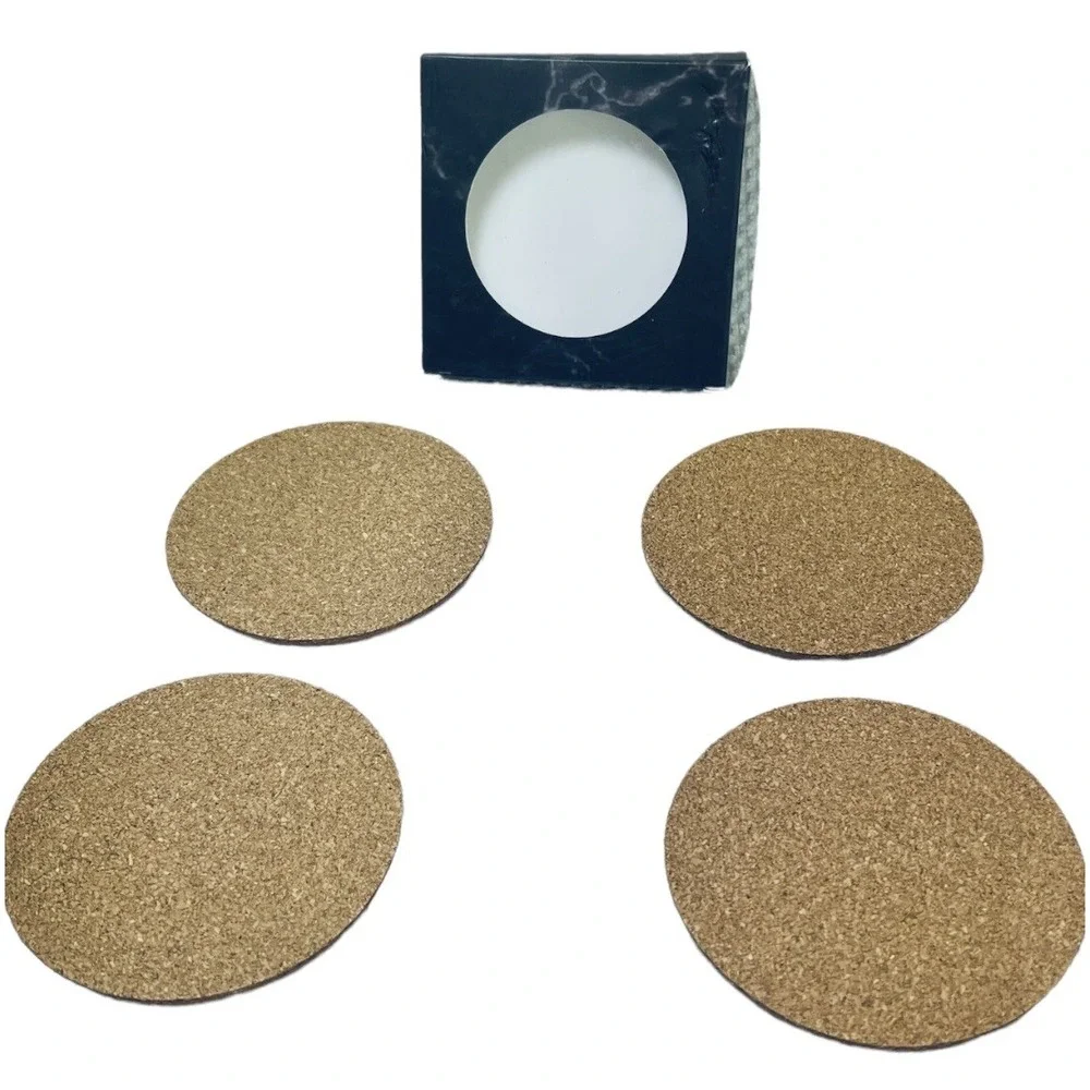 Akibento coasters Cork board Back-Bundle‎ Of 2 Box Sets (4 Coasters/Box) NEW